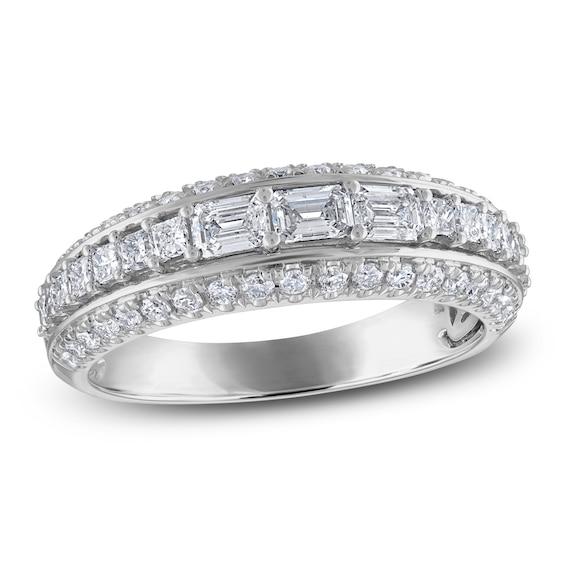 Now + Forever Diamond Anniversary Band 1 ct tw Emerald, Princess