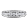 Thumbnail Image 2 of Diamond Anniversary Band 1 ct tw Emerald, Princess, Round-Cut 14K White Gold