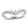 Thumbnail Image 0 of Diamond Contour Anniversary Band 1/3 ct tw Marquise/Round-Cut 14K White Gold