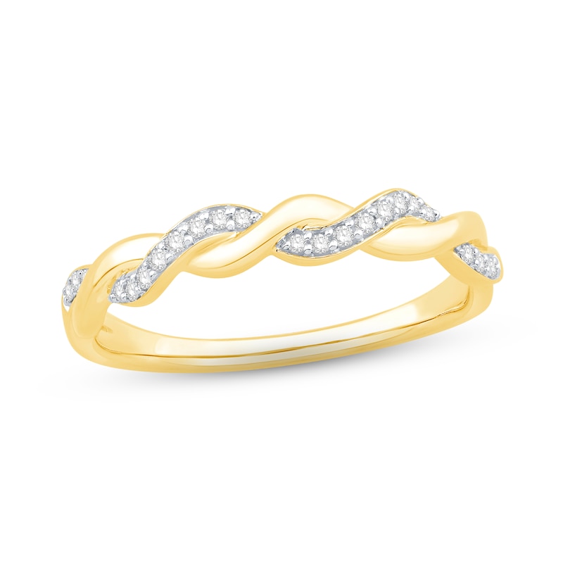 Diamond Anniversary Ring 1/10 ct tw Round-cut 10K Yellow Gold
