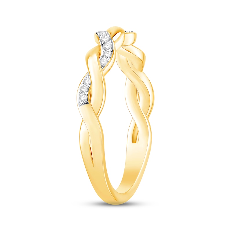 Diamond Anniversary Ring 1/10 ct tw Round-cut 10K Yellow Gold