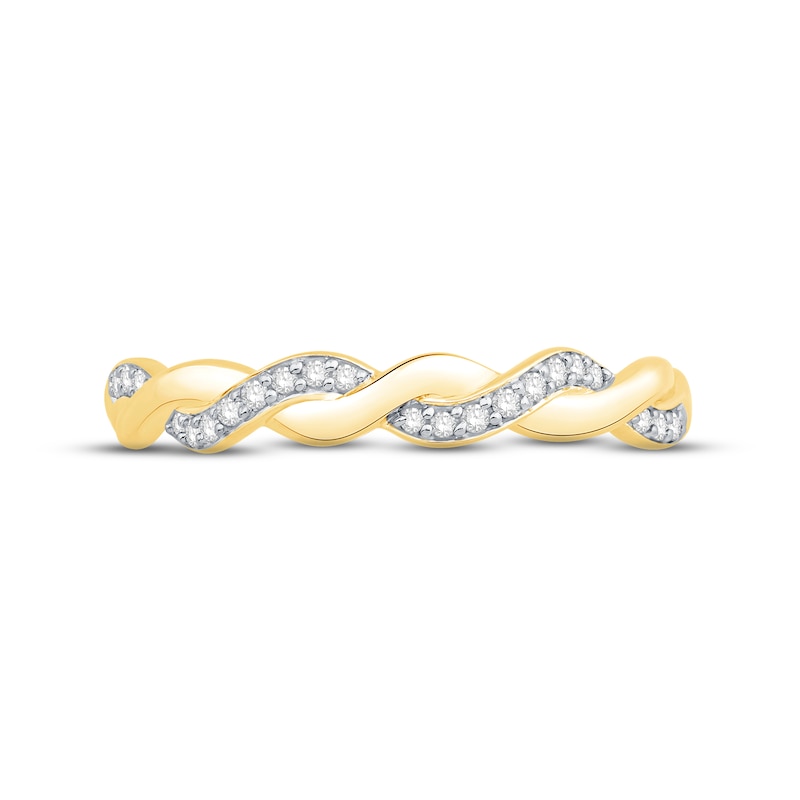 Diamond Anniversary Ring 1/10 ct tw Round-cut 10K Yellow Gold