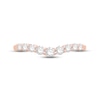 Thumbnail Image 3 of Now + Forever Diamond Contour Anniversary Ring 1/2 ct tw Round-cut 14K Rose Gold