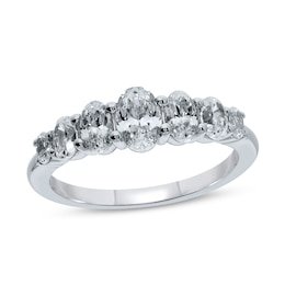 Now + Forever Diamond Anniversary Ring 1-1/2 ct tw Oval-cut 14K White Gold