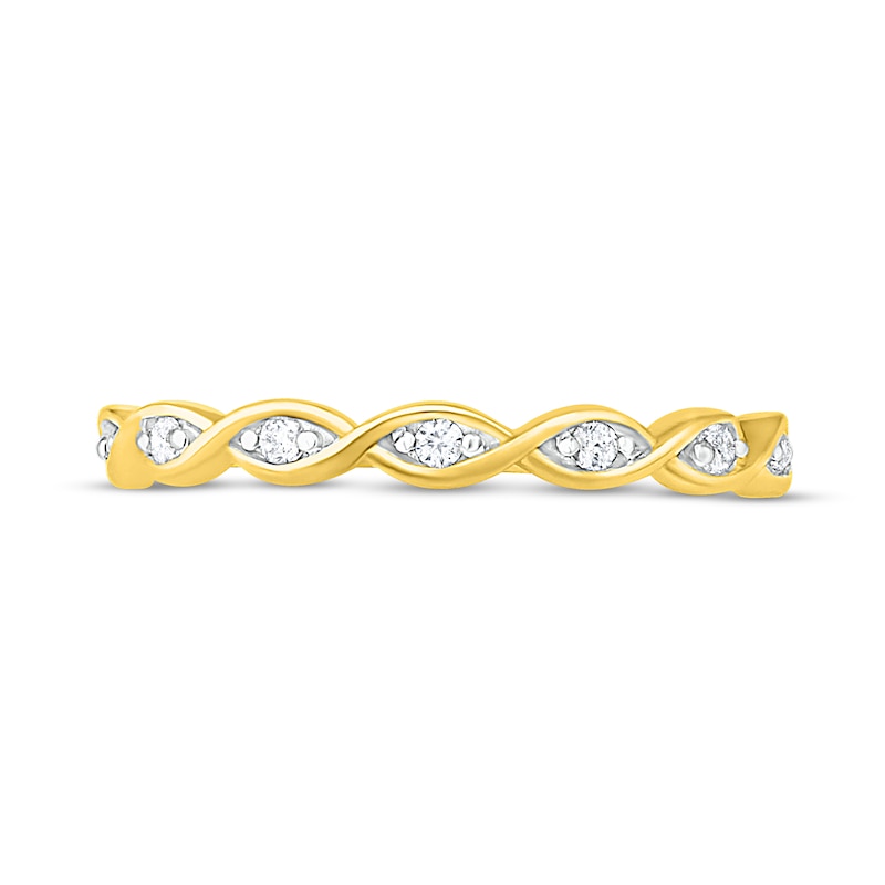 Diamond Anniversary Ring 1/15 ct tw Round-cut 10K Yellow Gold