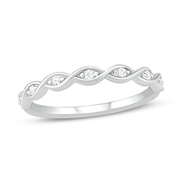 Now + Forever Diamond Anniversary Ring 1/15 ct tw Round-cut 10K White Gold