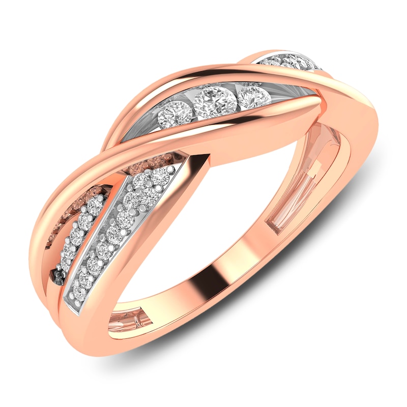 Main Image 3 of Now + Forever Diamond Anniversary Ring 1/6 ct tw Round-cut 10K Rose Gold