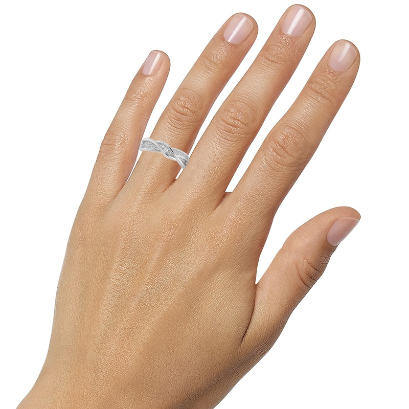 Main Image 2 of Now + Forever Diamond Anniversary Ring 1/6 ct tw Round-cut 10K White Gold