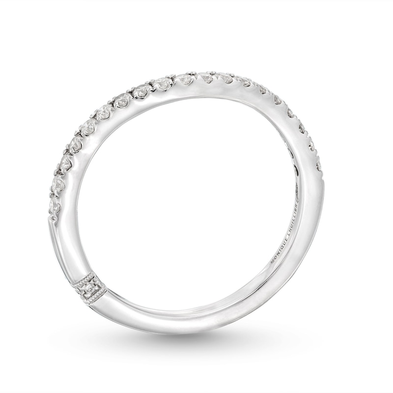 Main Image 2 of Monique Lhuillier Bliss Diamond Contour Wedding Band 1/4 ct tw Round-cut 18K White Gold