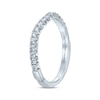 Thumbnail Image 1 of Monique Lhuillier Bliss Diamond Contour Wedding Band 1/3 ct tw Round-cut 18K White Gold