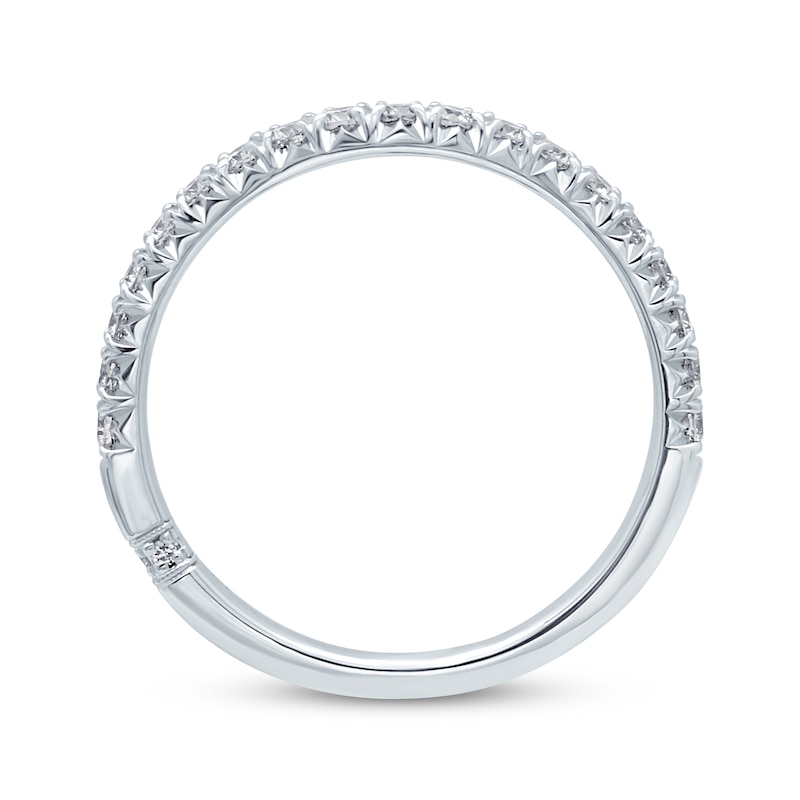 Monique Lhuillier Bliss Diamond Contour Wedding Band 1/3 ct tw Round-cut 18K White Gold