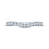 Thumbnail Image 3 of Monique Lhuillier Bliss Diamond Contour Wedding Band 1/3 ct tw Round-cut 18K White Gold