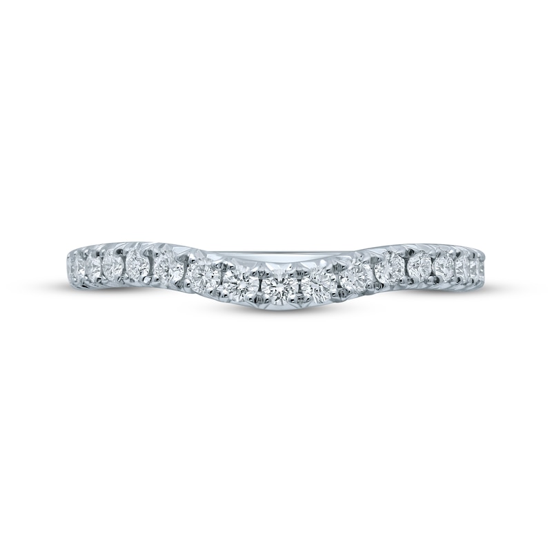 Monique Lhuillier Bliss Diamond Contour Wedding Band 1/3 ct tw Round-cut 18K White Gold