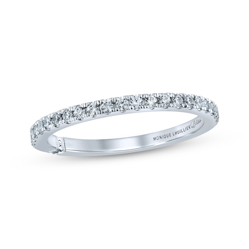 Monique Lhuillier Bliss Diamond Wedding Band 1/4 ct tw Round-cut 18K White Gold