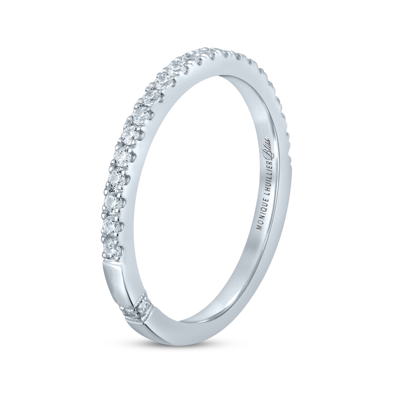 Monique Lhuillier Bliss Diamond Wedding Band 1/4 ct tw Round-cut 18K White Gold