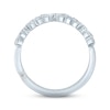 Thumbnail Image 3 of Monique Lhuillier Bliss Diamond Wedding Band 1/2 ct tw Marquise & Round-cut 18K White Gold