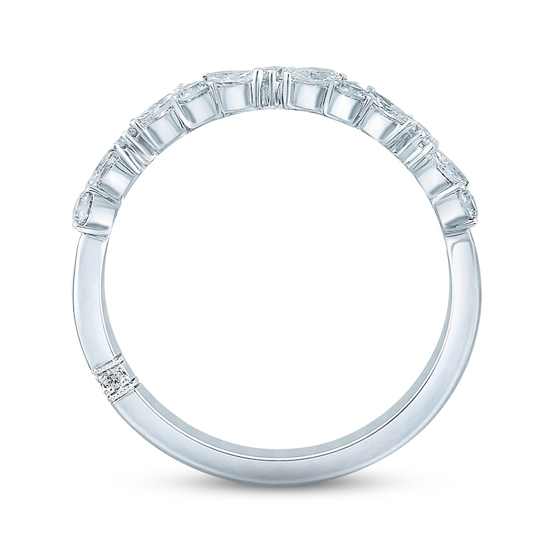 Monique Lhuillier Bliss Diamond Wedding Band 1/2 ct tw Marquise & Round-cut 18K White Gold