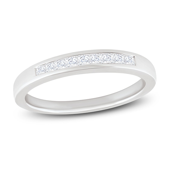 Diamond Anniversary Band 1/4 ct tw Princess-Cut 10K White Gold