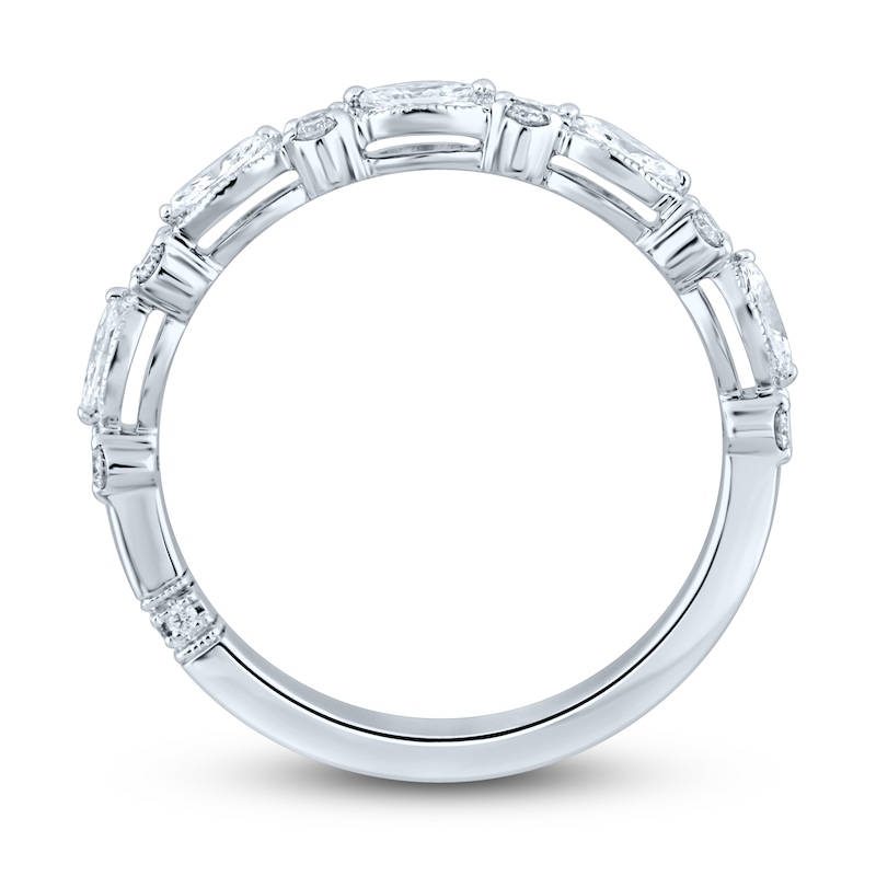Main Image 4 of Monique Lhuillier Bliss Diamond Anniversary Band 1/2 ct tw Marquise & Round-cut 18K White Gold