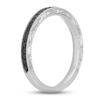 Thumbnail Image 1 of Neil Lane Black Diamond Anniversary Ring 1/3 ct tw Round-cut 14K White Gold