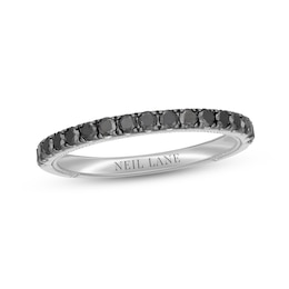 Neil Lane Black Diamond Anniversary Ring 1/2 ct tw Round-cut 14K White Gold