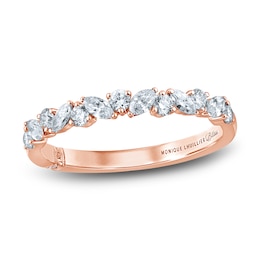 Monique Lhuillier Bliss Diamond Wedding Band 1/2 ct tw Marquise & Round-cut 18K Rose Gold