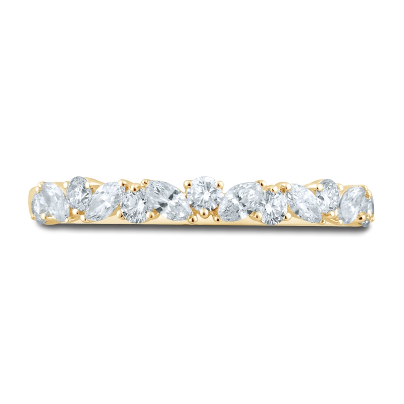 Monique Lhuillier Bliss Diamond Wedding Band 1/2 ct tw Marquise & Round-cut 18K Yellow Gold