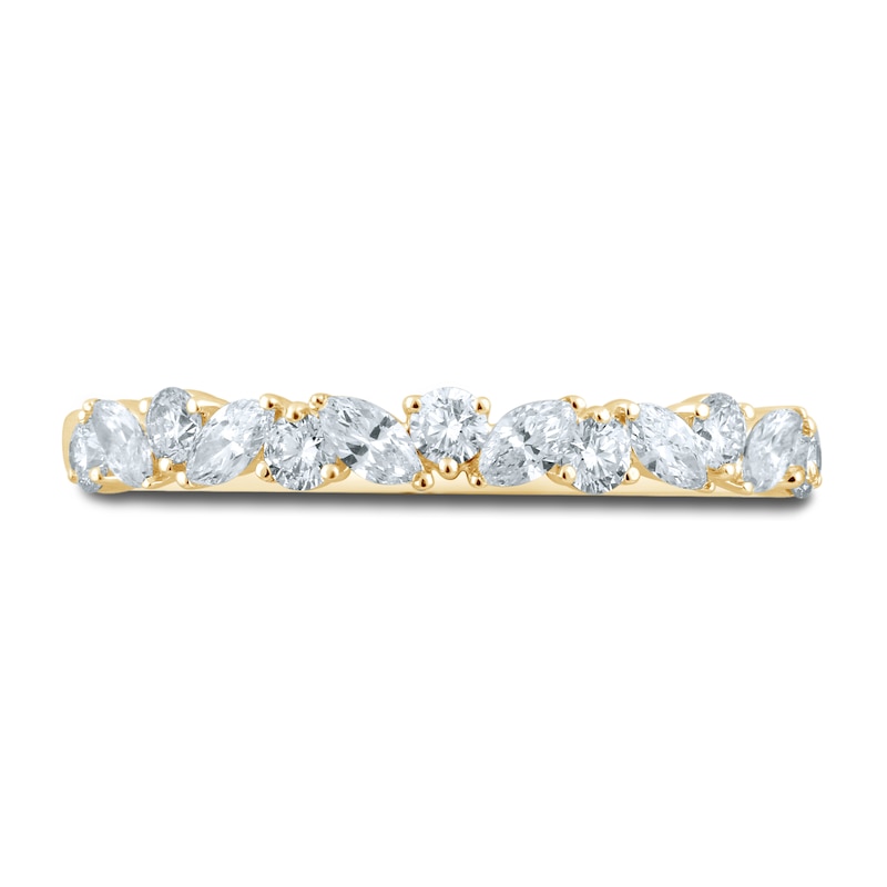 Main Image 3 of Monique Lhuillier Bliss Diamond Wedding Band 1/2 ct tw Marquise & Round-cut 18K Yellow Gold