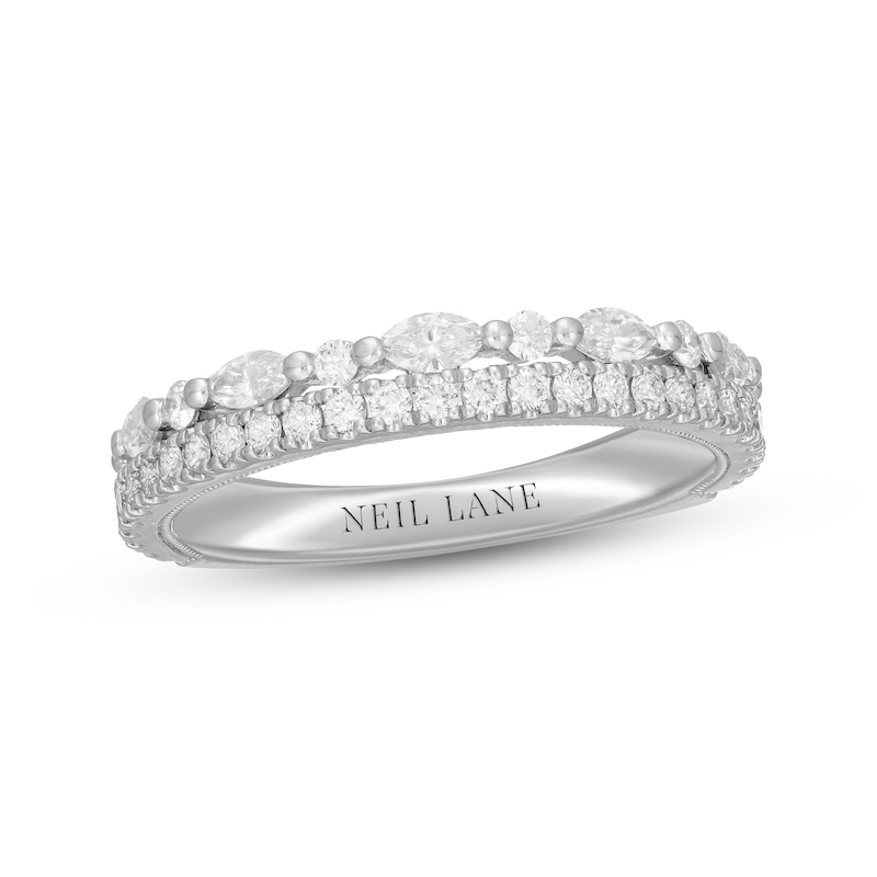 Neil Lane Diamond Anniversary Band 3/4 ct tw Round & Marquise-cut 14K White Gold