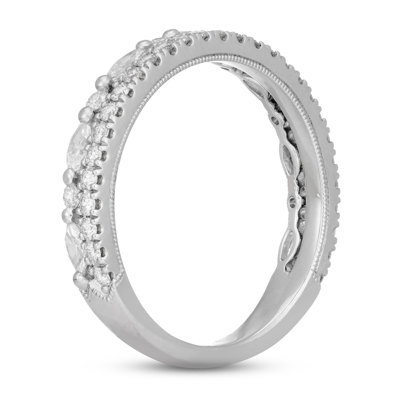 Main Image 2 of Neil Lane Diamond Anniversary Band 3/4 ct tw Round & Marquise-cut 14K White Gold