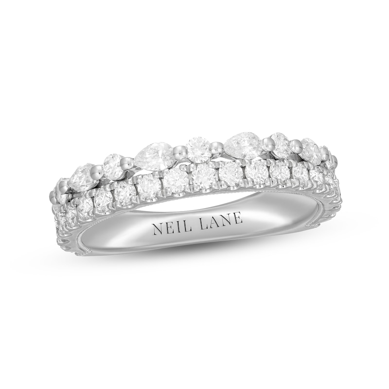 Main Image 1 of Neil Lane Diamond Anniversary Band 1 ct tw Round & Pear-Shaped 14K White Gold
