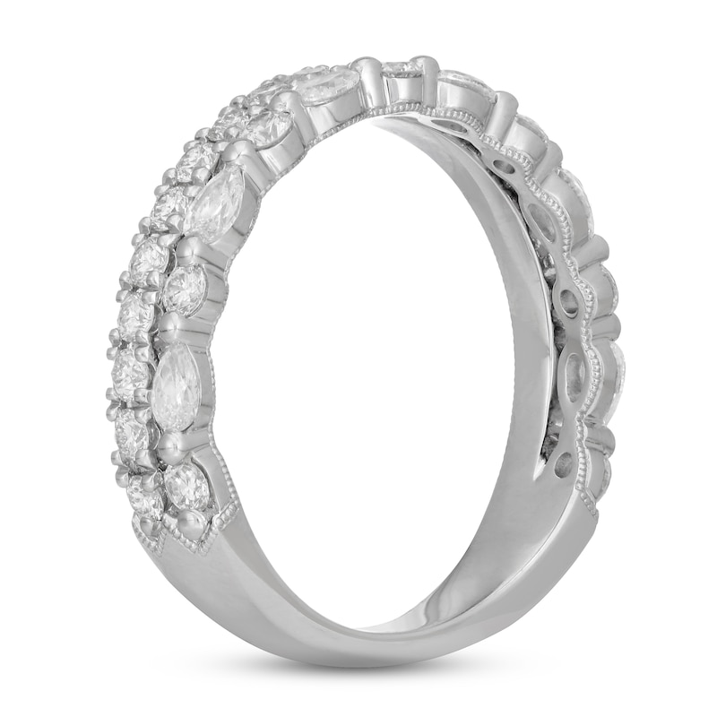Main Image 2 of Neil Lane Diamond Anniversary Band 1 ct tw Round & Pear-Shaped 14K White Gold