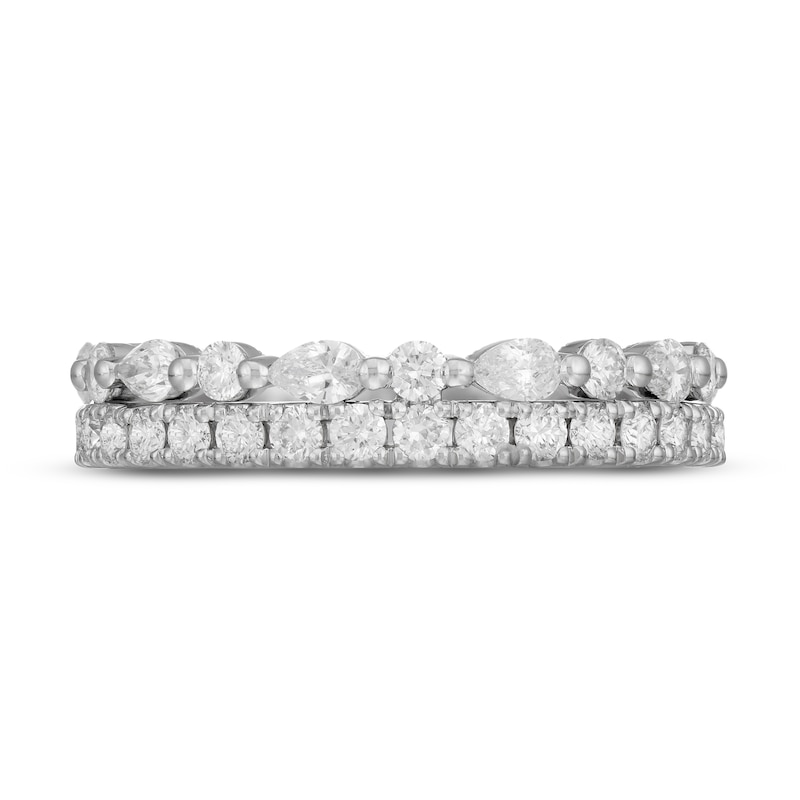 Main Image 3 of Neil Lane Diamond Anniversary Band 1 ct tw Round & Pear-Shaped 14K White Gold