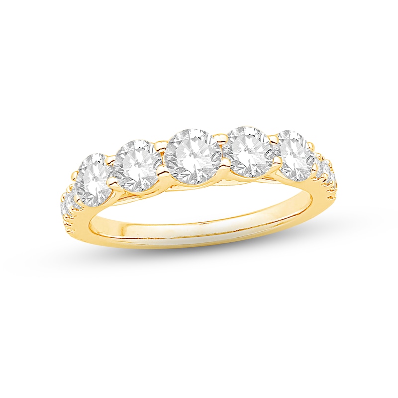 Diamond Anniversary Ring 1-1/2 ct tw Round-cut 10K Yellow Gold