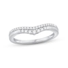Thumbnail Image 1 of Now + Forever Diamond Contour Anniversary Ring 1/5 ct tw Round-cut 10K White Gold