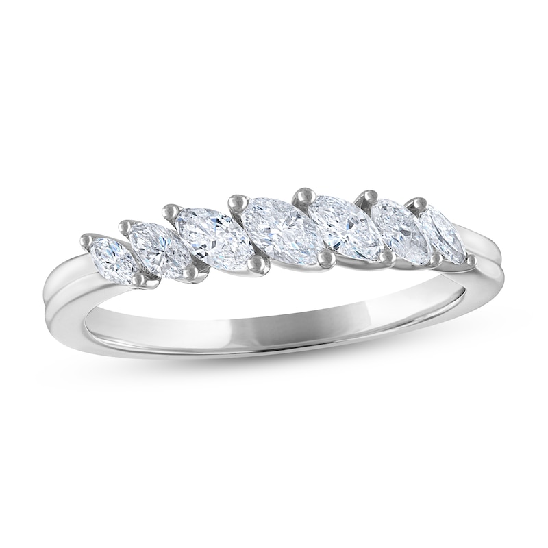 Main Image 1 of Now + Forever Diamond Anniversary Ring 1/2 ct tw Marquise-cut 14K White Gold