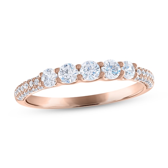Now + Forever Diamond Anniversary Ring 5/8 ct tw Round-cut 14K Rose Gold