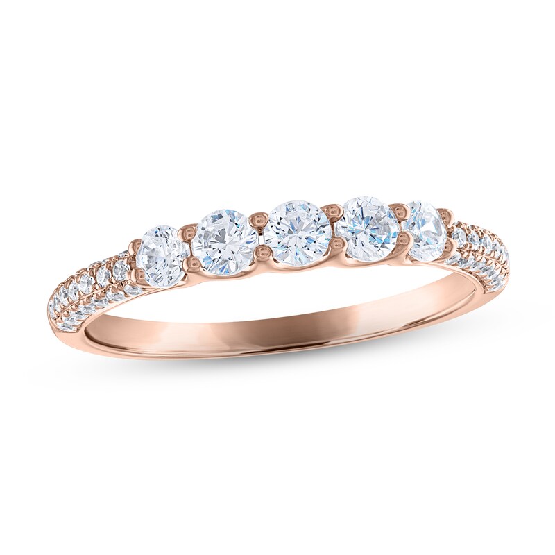 Main Image 1 of Now + Forever Diamond Anniversary Ring 5/8 ct tw Round-cut 14K Rose Gold
