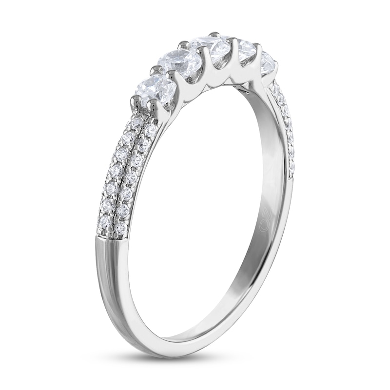 Diamond Anniversary Ring 5/8 ct tw Round-cut 14K White Gold