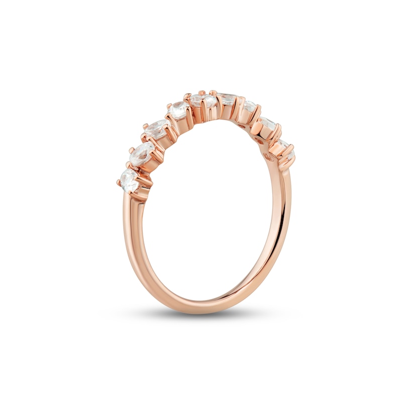 Diamond Anniversary Ring 1/2 ct tw Oval-cut 10K Rose Gold