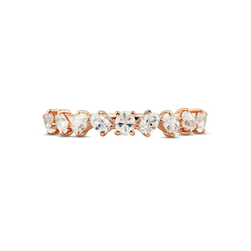 Diamond Anniversary Ring 1/2 ct tw Oval-cut 10K Rose Gold