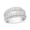 Thumbnail Image 0 of Diamond Anniversary Ring 2 ct tw Round & Baguette-cut 14K White Gold