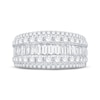 Thumbnail Image 2 of Diamond Anniversary Ring 2 ct tw Round & Baguette-cut 14K White Gold