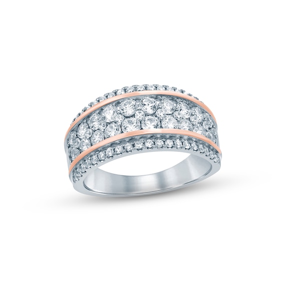 Now + Forever Diamond Anniversary Ring 1-5/8 ct tw Round-cut 14K Two-Tone Gold