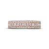 Thumbnail Image 2 of Diamond Anniversary Ring 5/8 ct tw Round & Baguette-cut 14K Rose Gold