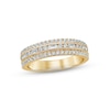 Thumbnail Image 0 of Diamond Anniversary Ring 5/8 ct tw Round & Baguette-cut 14K Yellow Gold
