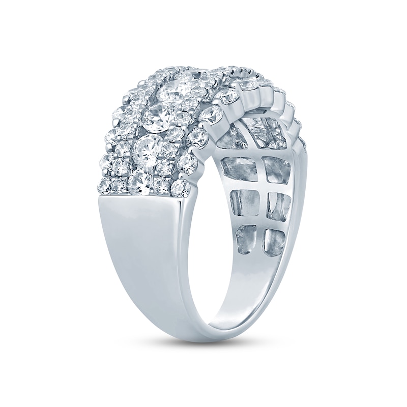 Diamond Anniversary Ring 2 ct tw Round-cut 14K White Gold