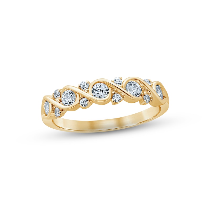 Diamond Anniversary Ring 1/2 ct tw Round-cut 14K Yellow Gold