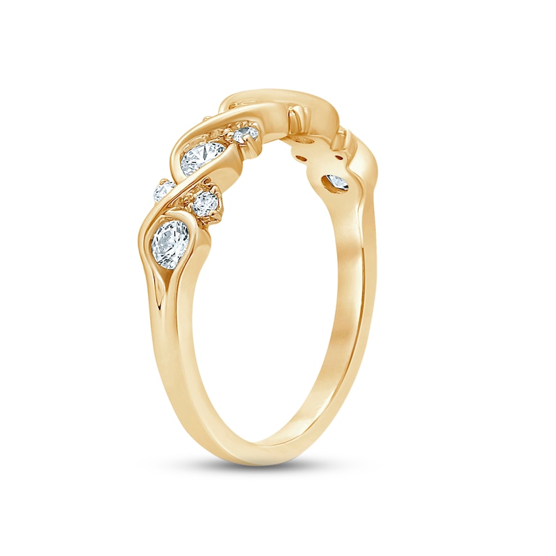 Main Image 2 of Now + Forever Diamond Anniversary Ring 1/2 ct tw Round-cut 14K Yellow Gold