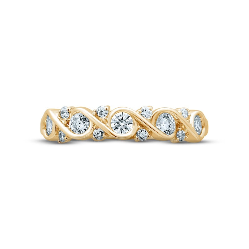 Main Image 3 of Now + Forever Diamond Anniversary Ring 1/2 ct tw Round-cut 14K Yellow Gold